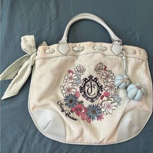 Vintage Juicy Couture Floral Embroidered Beverly Bag